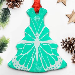 Butterfly Cut Out Flowers Ornament (christmas Tree)  by Simbadda