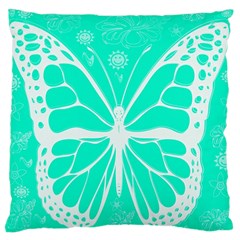 Butterfly Cut Out Flowers Large Cushion Case (one Side) by Simbadda