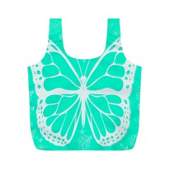 Butterfly Cut Out Flowers Full Print Recycle Bags (m)  by Simbadda