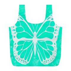 Butterfly Cut Out Flowers Full Print Recycle Bags (l)  by Simbadda