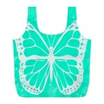 Butterfly Cut Out Flowers Full Print Recycle Bags (L)  Back