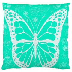 Butterfly Cut Out Flowers Standard Flano Cushion Case (two Sides) by Simbadda