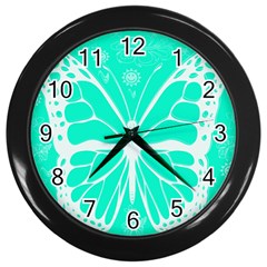 Butterfly Cut Out Flowers Wall Clocks (black) by Simbadda