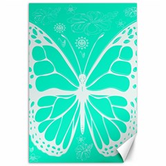 Butterfly Cut Out Flowers Canvas 20  X 30   by Simbadda