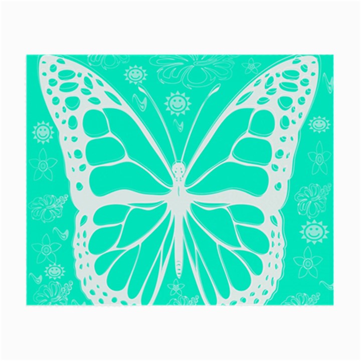 Butterfly Cut Out Flowers Small Glasses Cloth (2-Side)