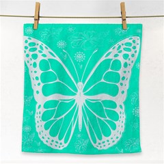 Butterfly Cut Out Flowers Face Towel by Simbadda