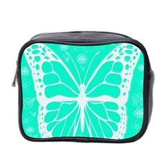 Butterfly Cut Out Flowers Mini Toiletries Bag 2-side by Simbadda