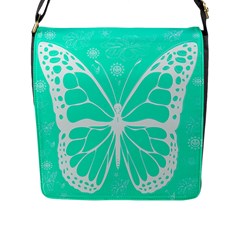 Butterfly Cut Out Flowers Flap Messenger Bag (l)  by Simbadda