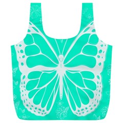 Butterfly Cut Out Flowers Full Print Recycle Bags (l)  by Simbadda