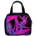 Fractal In Bright Pink And Blue Classic Handbags (2 Sides) Front