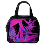 Fractal In Bright Pink And Blue Classic Handbags (2 Sides) Back