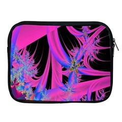 Fractal In Bright Pink And Blue Apple Ipad 2/3/4 Zipper Cases by Simbadda