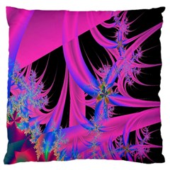 Fractal In Bright Pink And Blue Standard Flano Cushion Case (one Side) by Simbadda