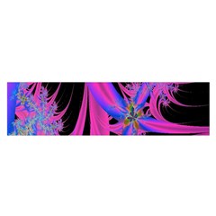 Fractal In Bright Pink And Blue Satin Scarf (oblong) by Simbadda