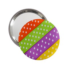 Colorful Easter Ribbon Background 2 25  Handbag Mirrors by Simbadda