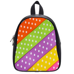 Colorful Easter Ribbon Background School Bags (small)  by Simbadda