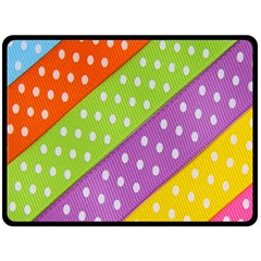 Colorful Easter Ribbon Background Fleece Blanket (large)  by Simbadda