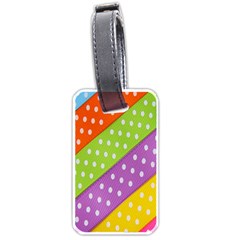 Colorful Easter Ribbon Background Luggage Tags (one Side)  by Simbadda