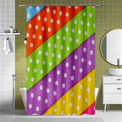 Colorful Easter Ribbon Background Shower Curtain 48  X 72  (small)  by Simbadda