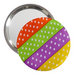 Colorful Easter Ribbon Background 3  Handbag Mirrors by Simbadda