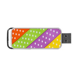 Colorful Easter Ribbon Background Portable Usb Flash (one Side) by Simbadda