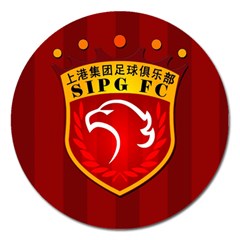 Shanghai Sipg F C  Magnet 5  (round) by Valentinaart