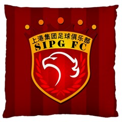 Shanghai Sipg F C  Large Flano Cushion Case (one Side) by Valentinaart