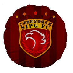 Shanghai Sipg F C  Large 18  Premium Flano Round Cushions by Valentinaart