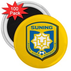 Jiangsu Suning F C  3  Magnets (100 Pack) by Valentinaart