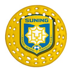 Jiangsu Suning F C  Ornament (round Filigree) by Valentinaart