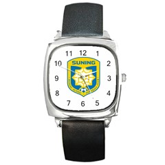 Jiangsu Suning F C  Square Metal Watch by Valentinaart