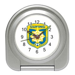 Jiangsu Suning F C  Travel Alarm Clocks by Valentinaart