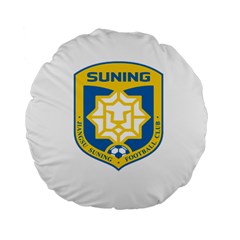 Jiangsu Suning F.C. Standard 15  Premium Flano Round Cushions