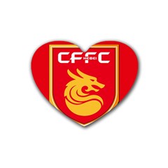 Hebei China Fortune F C  Rubber Coaster (heart)  by Valentinaart