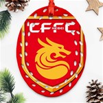 Hebei China Fortune F.C. Oval Filigree Ornament (Two Sides) Front