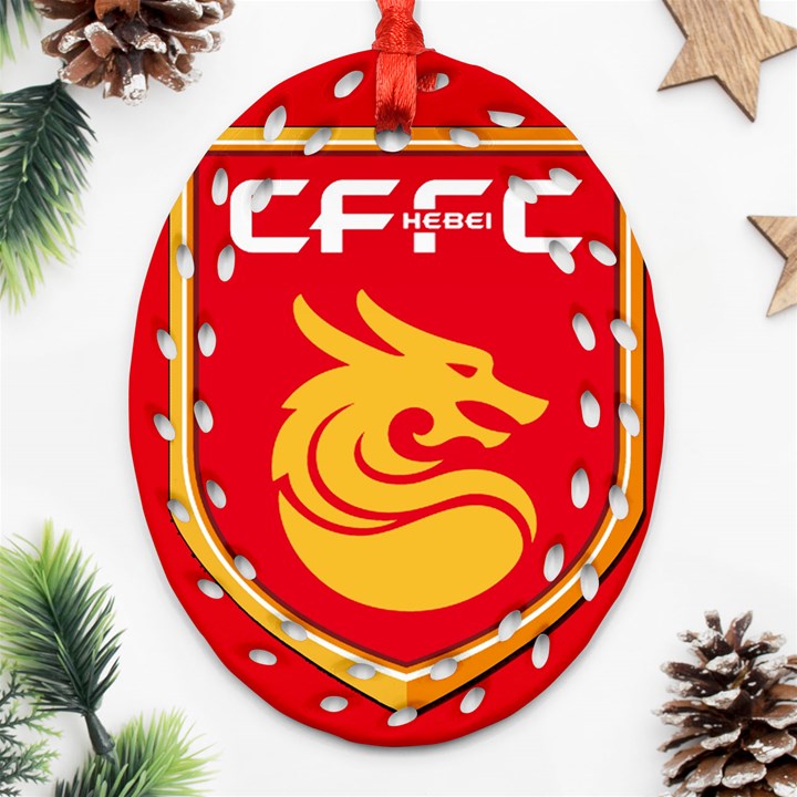 Hebei China Fortune F.C. Oval Filigree Ornament (Two Sides)