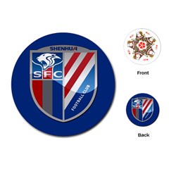 Shanghai Greenland Shenhua F C  Playing Cards (round)  by Valentinaart