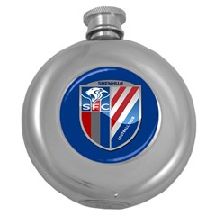 Shanghai Greenland Shenhua F C  Round Hip Flask (5 Oz) by Valentinaart