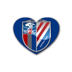 Shanghai Greenland Shenhua F C  Rubber Coaster (heart)  by Valentinaart