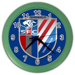 Shanghai Greenland Shenhua F C  Color Wall Clocks by Valentinaart