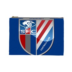 Shanghai Greenland Shenhua F C  Cosmetic Bag (large)  by Valentinaart