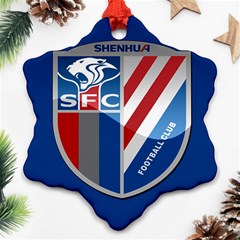 Shanghai Greenland Shenhua F C  Snowflake Ornament (two Sides) by Valentinaart