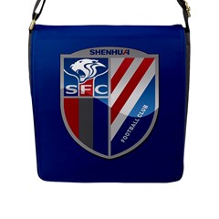 Shanghai Greenland Shenhua F C  Flap Messenger Bag (l)  by Valentinaart