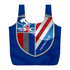 Shanghai Greenland Shenhua F C  Full Print Recycle Bags (l)  by Valentinaart