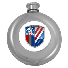 Shanghai Greenland Shenhua F C  Round Hip Flask (5 Oz) by Valentinaart