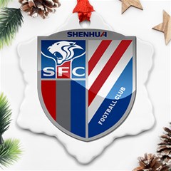 Shanghai Greenland Shenhua F C  Snowflake Ornament (two Sides) by Valentinaart