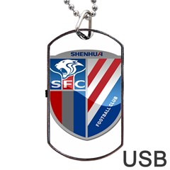 Shanghai Greenland Shenhua F C  Dog Tag Usb Flash (one Side) by Valentinaart