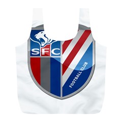 Shanghai Greenland Shenhua F C  Full Print Recycle Bags (l)  by Valentinaart