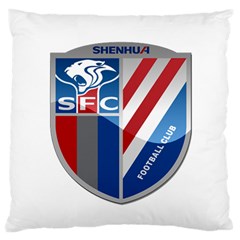 Shanghai Greenland Shenhua F C  Large Flano Cushion Case (one Side) by Valentinaart