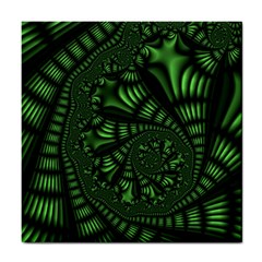 Fractal Drawing Green Spirals Tile Coasters